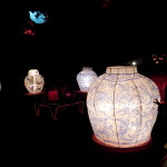 Vases and teasets light up the night