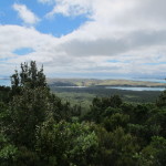 The view toward Motutapu, Rangitoto's sister island