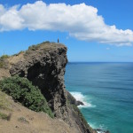 Above the precipitous coastline at Cape Reinga