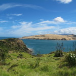 Gleaming far shore at Hokianga Harbour mouth