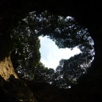 A cavern accessible by kayak near Cathedral Cove