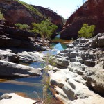 View to the lower pool and narrow outlet, Hamersley Gorge