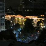 Looking at the State Library of Victoria from our apartment