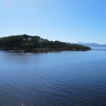 Tiny Sarah Island in Macquarie Harbor, a former prison colony