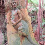 William Ricketts as a kangaroo, feeling in unity with nature