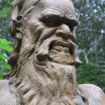 Molded head of aboriginal man at Ricketts Sanctuary