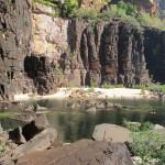 Swimming pool in the shadow of Jim Jim Falls, Kakadu