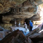 Exploring a cavern at Mimbi Caves