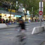 Evening commute on Swanston Street