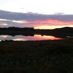 Sunset over salt lake pools, Rottnest Island