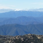 Snow capped mountains from Mt. Buffalo