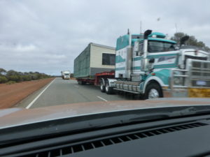 Wide load coming toward us on the highway