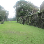 Teeing off at the golf course within the old city walls