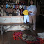 Tam-An villager presents the bones of her great-great-grandfather