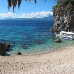 The view of the cove from our bungalow, Apo Island