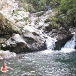 Chilling out in the icy waters of Busay Buslugan, Kanlaon volcano