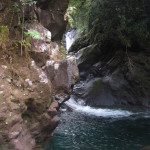 Lower Abaga falls near the village at Kanlaon volcano