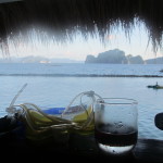 Day of snorkeling, evening of relaxation on our deck, Miniloc Island