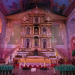 Retablo untouched by the quake at the Church of Baclayon
