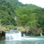 Falls at Loboc River, inviting us to swim