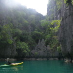 Kayaking in Small Lagoon, Miniloc