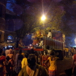 Festival celebration in streets of Mumbai