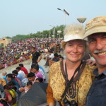 In the stands at the Wagah border crossing ceremony, Amritsar