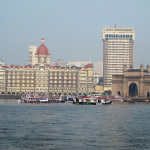 Two emblems of Mumbai, the Taj Hotel and Gateway of India
