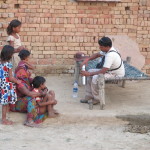 Making the tea with the family