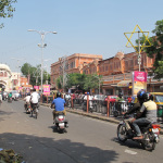 Long straight streets of the pink city, Jaipur