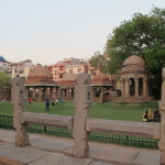 Tombs at Hauz Khas with the village behind