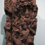 The god Vishnu riding winged Garuda