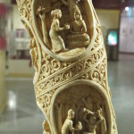 vignettes of Buddha's life in ivory