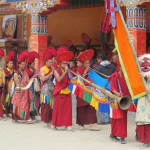 Ceremony in the plaza at Lamayuru Monastery