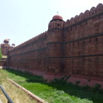 Imposing walls of Red Fort