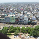 Old Delhi from the tower, Jama Masjid