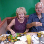 Eating vegetarian thali - with the right hand