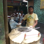 Food prep in the alleys of Paharganj