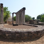 Remains of a Buddhist temple at Sanchi, with rounded apse