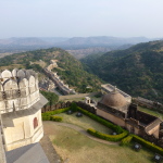 Hills and temples from atop Kumbalgarh Fort