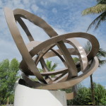 Sculpture by Castrillo on unity of tradition and modernity, alliance among nations, Brunei garden
