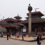 Temples and royal column, Durbar Square, Kathmandu