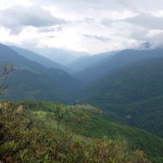 Blue hills on the way to Trongsa