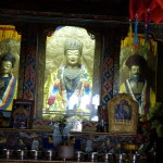 Revered trio - Guru Rinpoche, Buddha, Zhabdrung