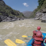 Running the rapids, Trishuli River