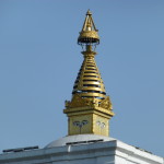 Buddhist emblems atop Maya Devi temple, Lumbini