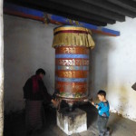 Playing with the prayer wheel