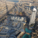 Shadow of Burj al Khalifa over central and southern Dubai