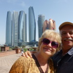 View of Corniche skyscrapers from Emirates Palace Hotel