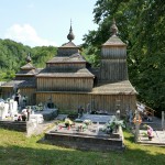 Three-domed wooden church and cemetery, Prikra